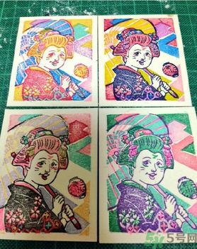 幫圖章上色，同個(gè)模板不同風(fēng)情。