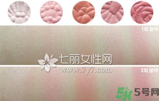 canmake花瓣腮紅色號(hào)對(duì)比圖？canmake五色花瓣腮紅試色
