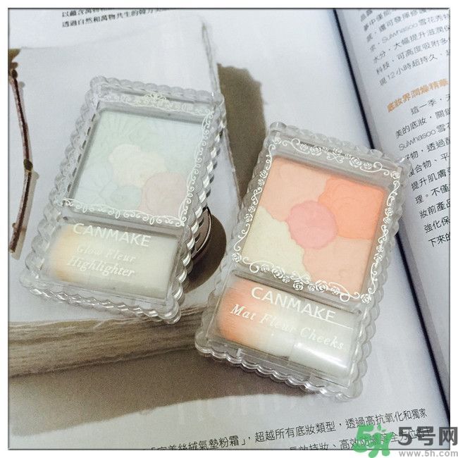 canmake花瓣腮紅色號對比圖？canmake五色花瓣腮紅試色