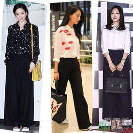 闊腿褲配什么上衣？闊腿褲上衣搭配