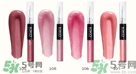 kiko雙頭唇釉色號(hào) kiko雙頭唇彩試色圖