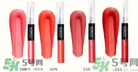 kiko雙頭唇釉色號(hào) kiko雙頭唇彩試色圖