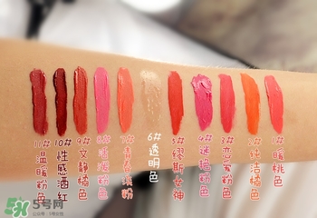 rire唇釉色號(hào) 韓國rire唇釉試色	