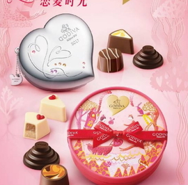 godiva2017情人節(jié)巧克力多少錢(qián)？sanrio和?歌帝梵合作情人節(jié)巧克力