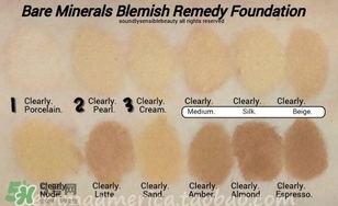 bareminerals礦物粉底色號(hào) bareminerals礦物粉底試色