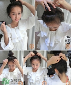 丸子頭蓬松扎法分解圖 丸子頭怎么扎出蓬松感