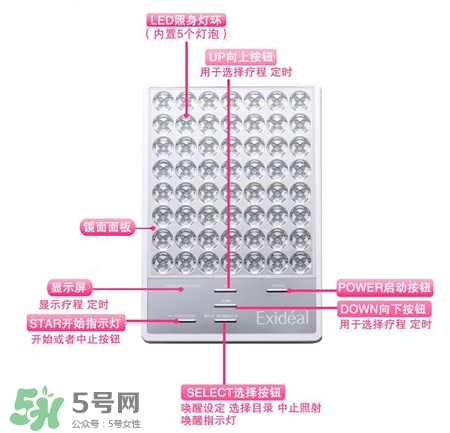 大排燈美容儀怎么用?Exideal大排燈使用說明書