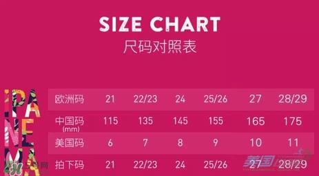 Ipanema涼鞋尺碼對照表 Ipanema童鞋尺碼怎么選 Ipanema涼鞋尺碼對照表 Ipanema童鞋尺碼怎么選