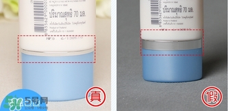 mistine身體防曬乳真假辨別對比圖 mistine身體防曬乳真假辨別對比圖