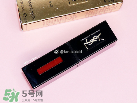 ysl黑管唇釉413是什么顏色？ysl圣羅蘭黑管唇釉413試色