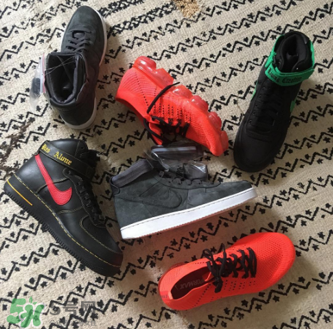 vlone與nike air force 1high聯名款運動鞋配色有哪幾種？