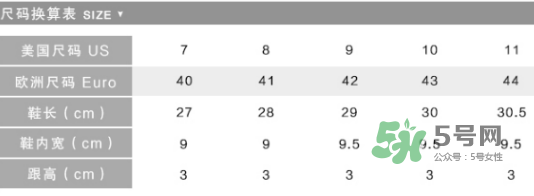 teva涼鞋鞋碼怎么選？teva鞋碼對(duì)照表