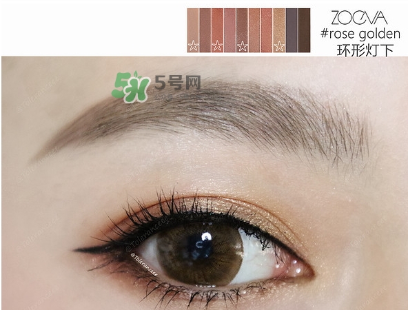 zoeva玫瑰金眼影盤色號試色 zoeva rose golden盤試色