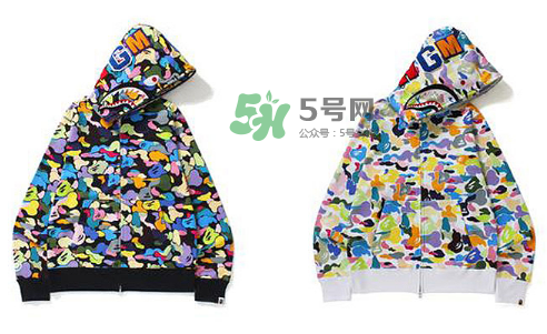 a bathing ape彩色鯊魚衛(wèi)衣多少錢？bape彩色迷彩鯊魚外套價格