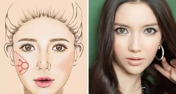 腮紅的畫法圖解 腮紅的畫法步驟 腮紅的畫法圖解 腮紅的畫法步驟