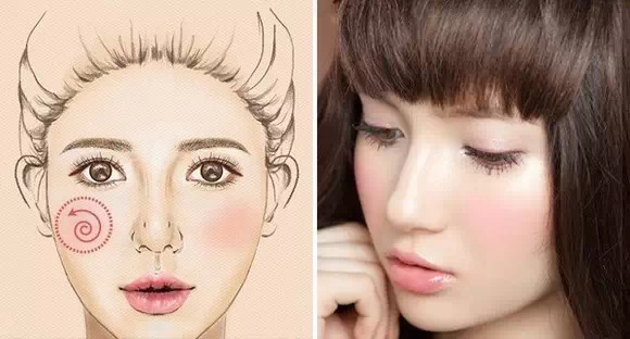 腮紅的畫法圖解 腮紅的畫法步驟 腮紅的畫法圖解 腮紅的畫法步驟