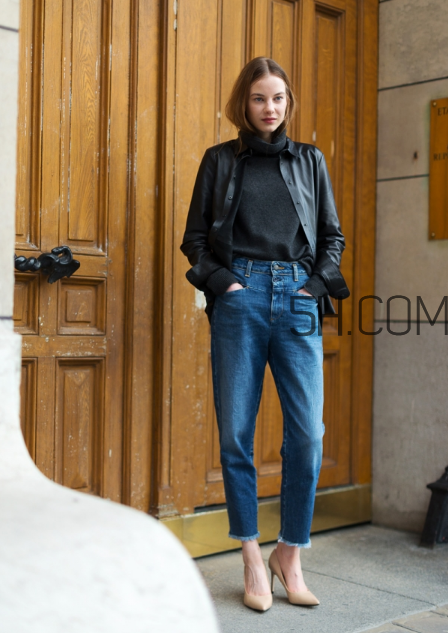 皮衣配牛仔褲好看嗎？皮衣和牛仔褲怎么搭配？