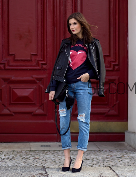 皮衣配牛仔褲好看嗎？皮衣和牛仔褲怎么搭配？