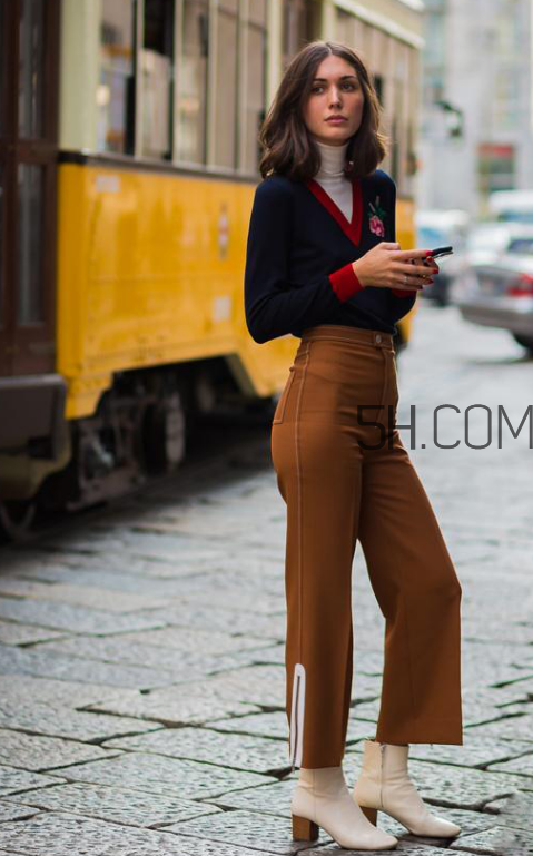 針織衫配闊腿褲好看嗎？針織衫和闊腿褲怎么搭配？