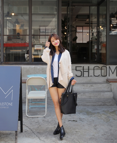 針織開(kāi)衫配什么褲子？針織開(kāi)衫搭配褲子圖片