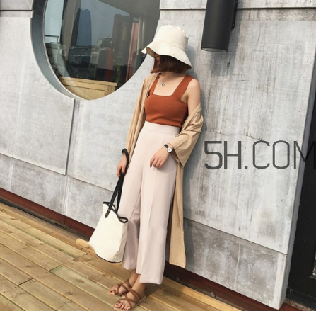 針織開(kāi)衫配什么褲子？針織開(kāi)衫搭配褲子圖片