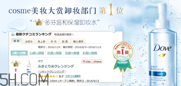 多芬卸妝水多少錢？多芬卸妝水適合什么肌膚