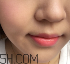 歐珀萊雙色唇棒色號_桃橘色試色 歐珀萊雙色唇棒色號_桃橘色試色