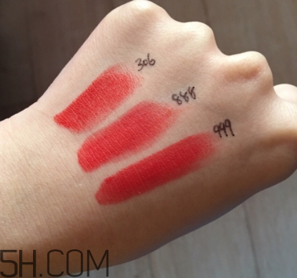 紀(jì)梵希306和迪奧999哪個好看？紀(jì)梵希306迪奧999試色對比