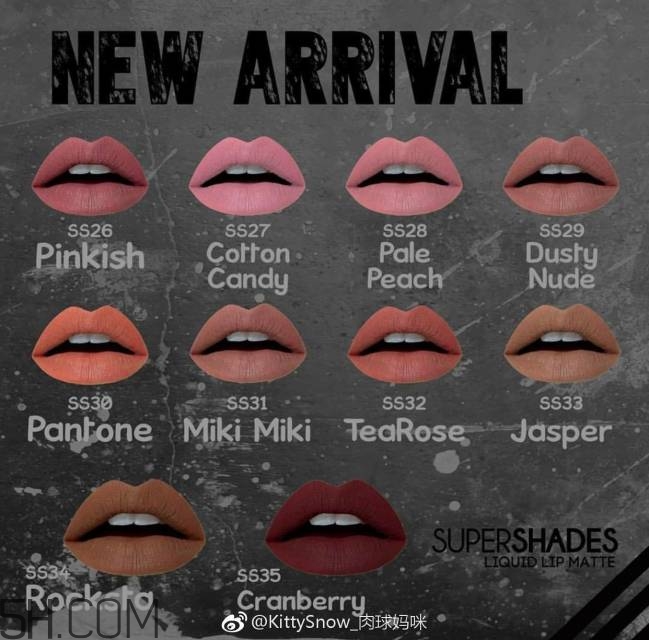 泰國2017網紅唇釉_泰國2017新款唇釉色號試色