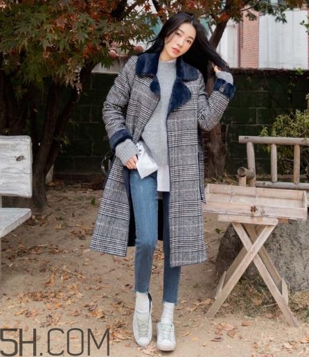 韓版格子大衣怎么搭配？韓版格子大衣搭配圖片