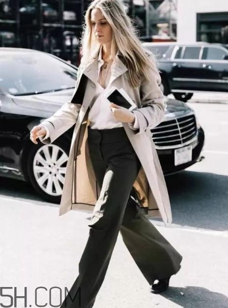 闊腿褲配大衣好看嗎？冬天闊腿褲配大衣圖片