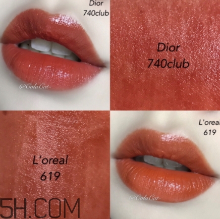歐萊雅619和迪奧740像嗎？歐萊雅619秋葉和迪奧740對比