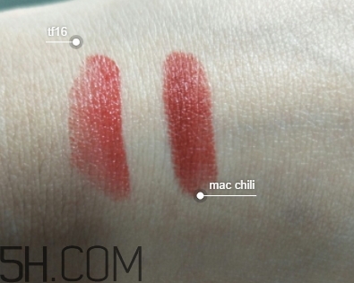 tf黑管16和mac chili一樣嗎？tf16和chili試色對(duì)比