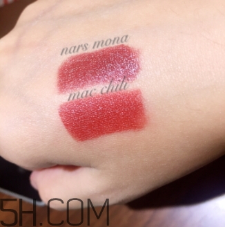 nars mona和mac chili顏色一樣嗎？nars mona和chili試色對比