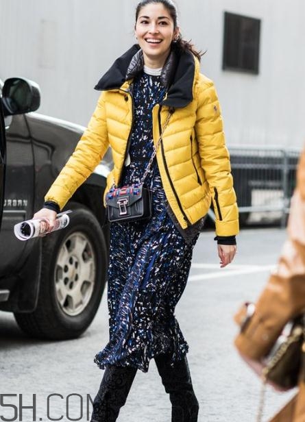 黃色棉服怎么搭配？黃色棉襖搭配圖片