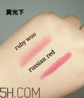 mac russian red和ruby woo哪個好看_試色對比 mac russian red和ruby woo哪個好看_試色對比