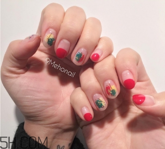 水染美甲用的什么指甲油？2018秋冬美甲最新款圖片