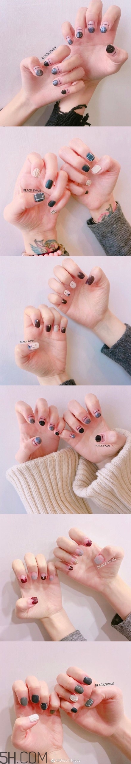 水染美甲用的什么指甲油？2018秋冬美甲最新款圖片