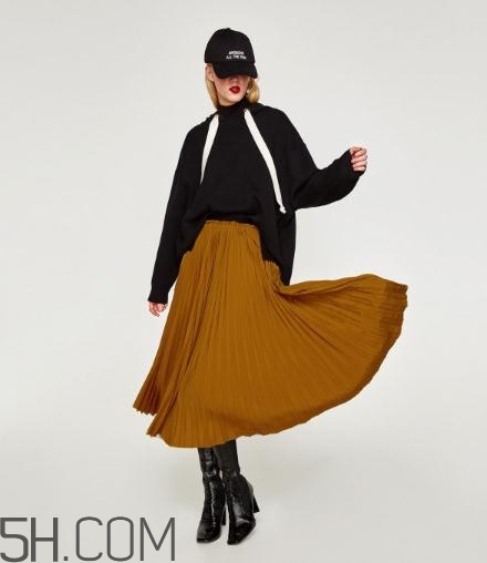 焦糖色半身裙怎么搭配？焦糖色半身裙搭配圖片
