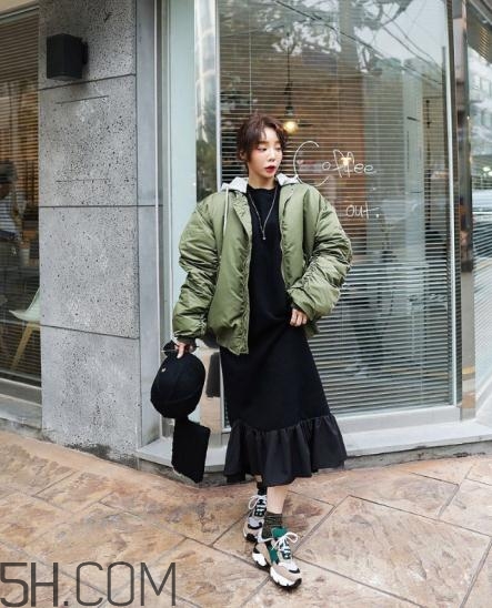 棉服搭配長裙好看嗎？棉襖搭配長裙圖片