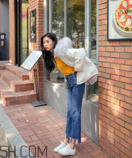 棉襖配牛仔褲好看嗎？棉服搭配牛仔褲圖片