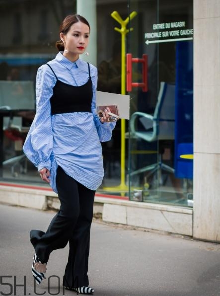 黑色喇叭褲搭什么上衣？黑色喇叭褲搭配上衣圖片