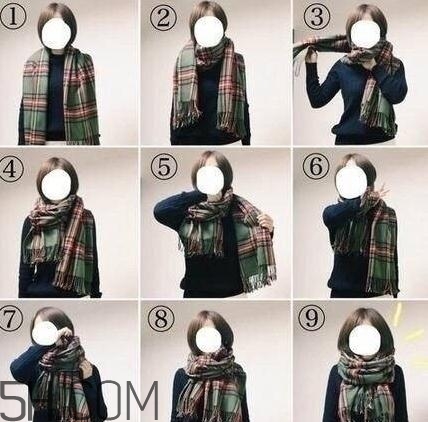 水波大圍巾怎么系好看？水波大圍巾系法圖解