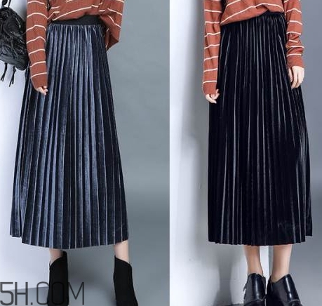 金絲絨百褶裙搭配什么上衣？