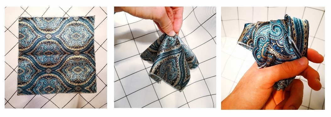 口袋巾的四種折法與面料選擇 口袋巾的四種折法與面料選擇