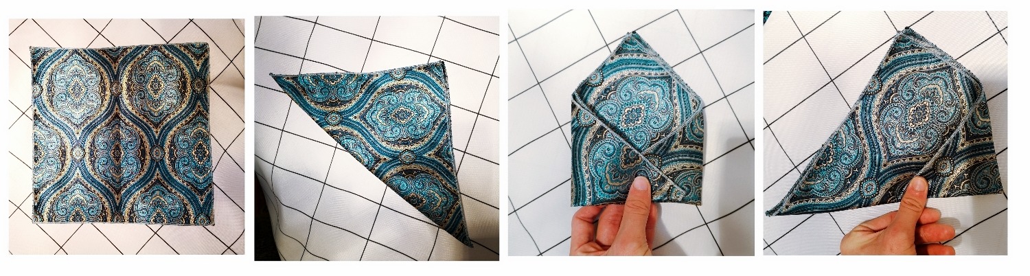 口袋巾的四種折法與面料選擇 口袋巾的四種折法與面料選擇