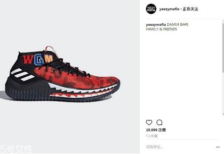 bape與adidas dame 4聯(lián)名有哪幾款_多少錢？
