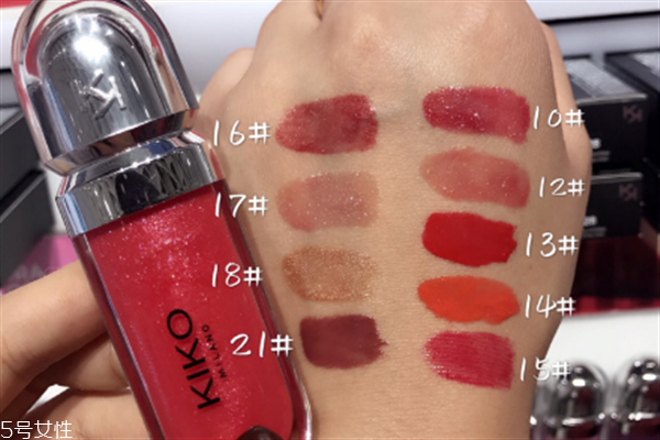 kiko 3d唇釉哪個色好看？試色大全