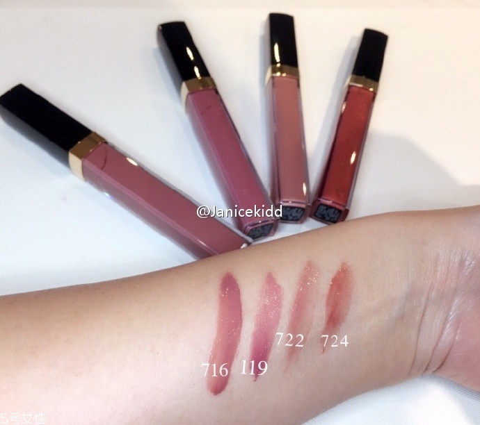 香奈兒可可小姐唇露748什么色？香奈兒水晶糖光透唇釉全試色