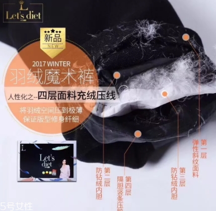 lets diet羽絨褲怎么樣？lets diet兩款尺碼選擇